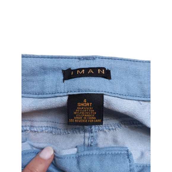 Inman women's baby blue ankle jeans with side ankle zipper - size 4 short - Picture 7 of 9